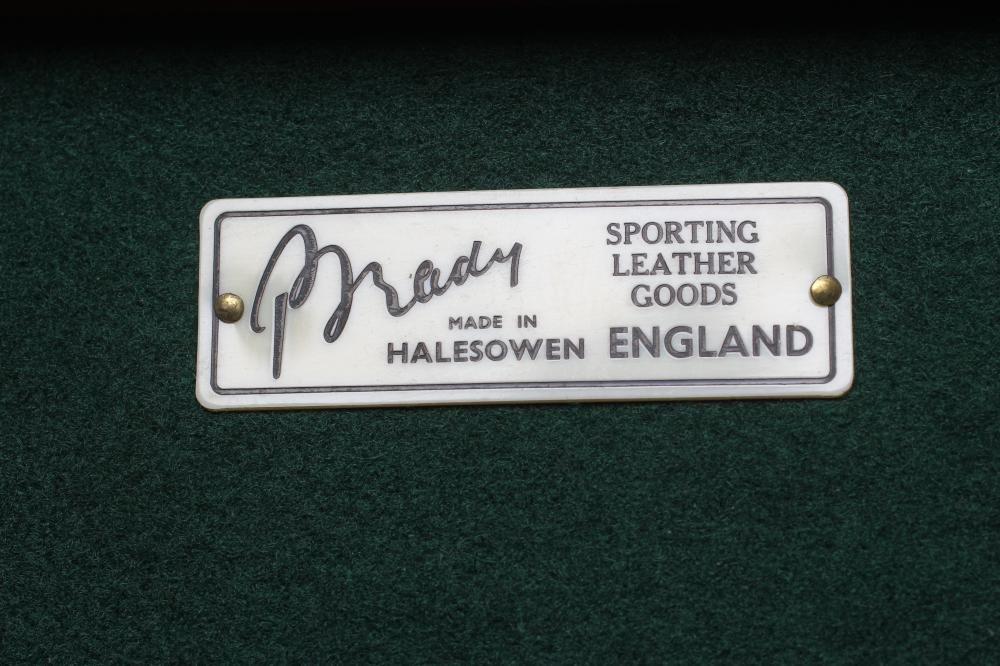 A BRADY LEATHER SHOTGUN CASE with fitted baize interior Image