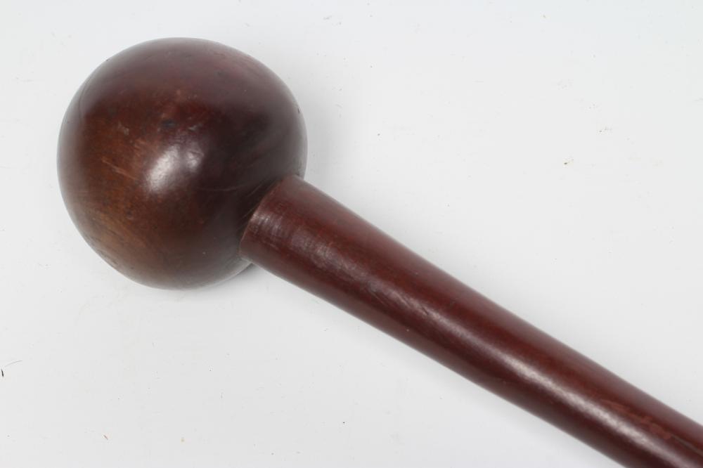 A LARGE ZULU KNOBKERRIE with spherical head and long cylindrical shaft Image