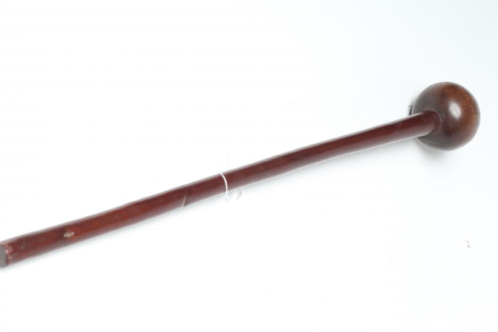 A LARGE ZULU KNOBKERRIE with spherical head and long cylindrical shaft Image