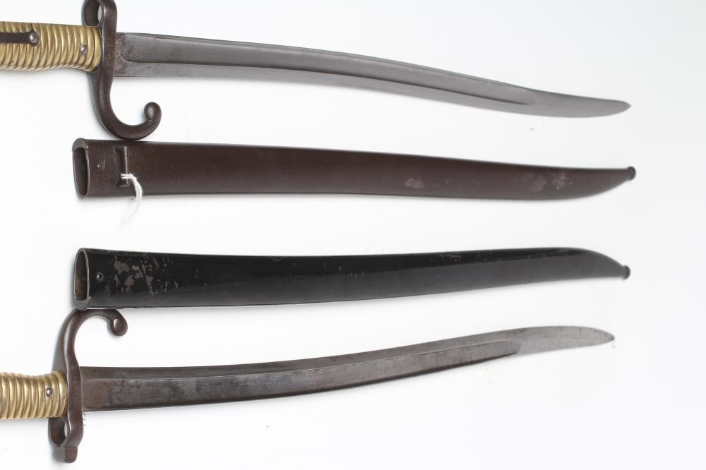 TWO FRENCH YATAGHAN SWORD BAYONETS Image