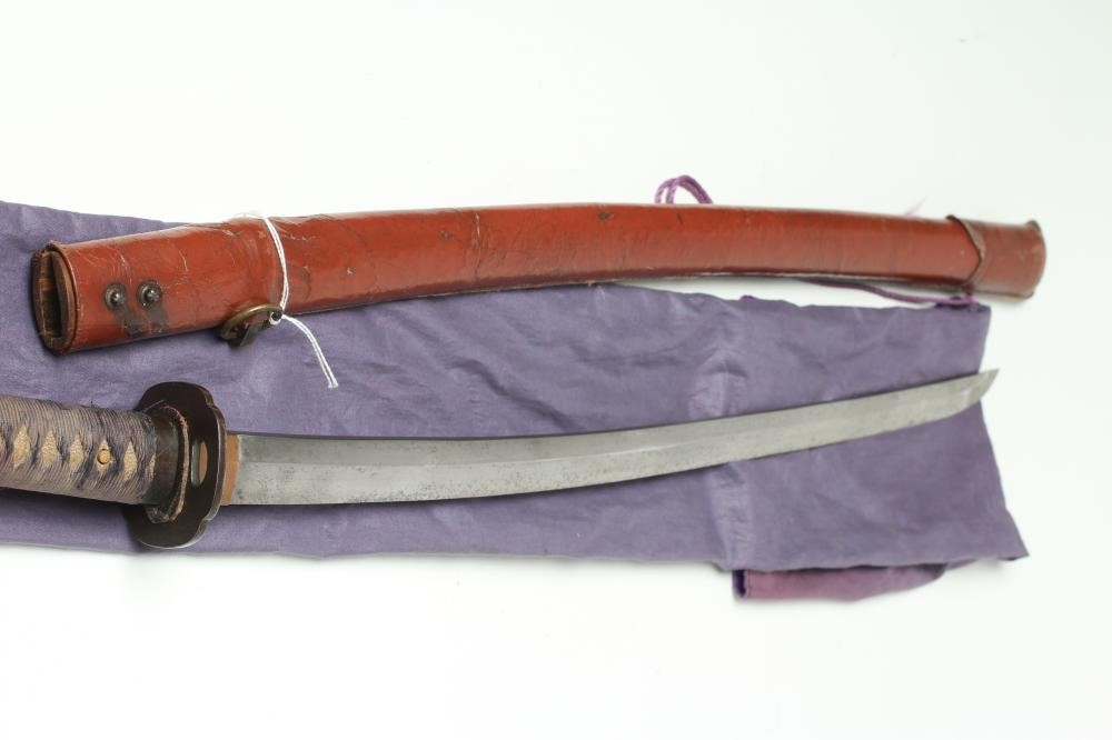 A JAPANESE OFFICER'S KATANA with 25 1/2" curved blade Image