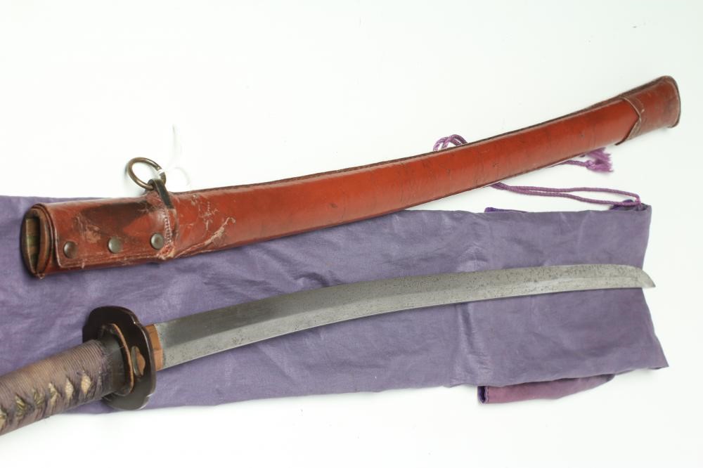 A JAPANESE OFFICER'S KATANA with 25 1/2" curved blade Image
