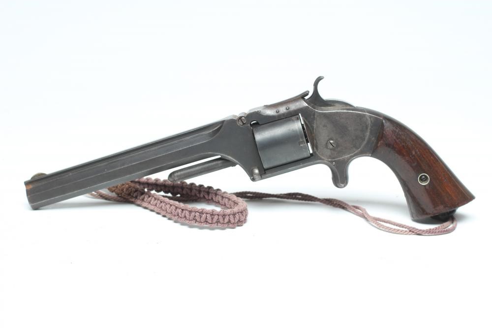A .30 SMITH & WESSON RIMFIRE 6 SHOT REVOLVER with 6" octagonal rifled barrel Image