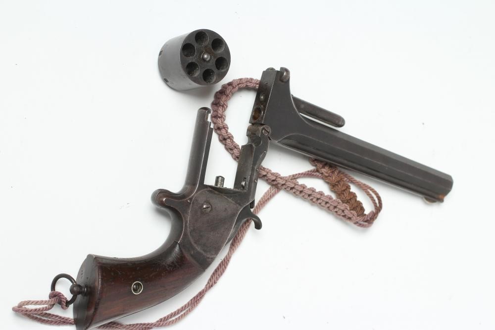 A .30 SMITH & WESSON RIMFIRE 6 SHOT REVOLVER with 6" octagonal rifled barrel Image