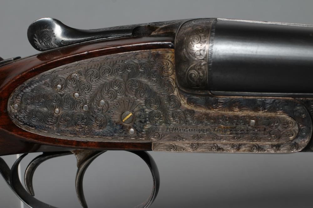 A 12 BORE AYA SIDELOCK EJECTOR SHOTGUN with 28" barrel Image