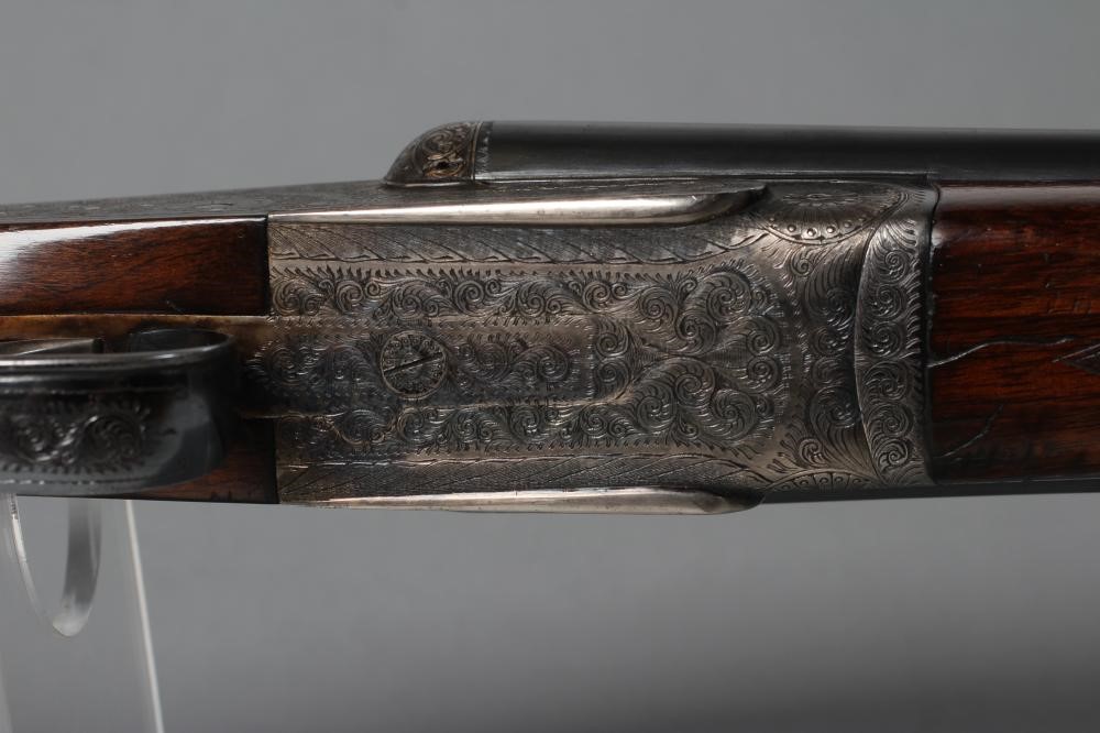 A 12 BORE AYA SIDELOCK EJECTOR SHOTGUN with 28" barrel Image