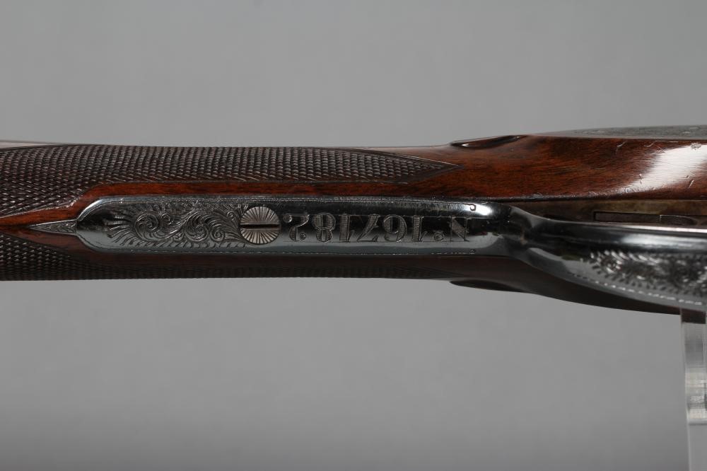 A 12 BORE AYA SIDELOCK EJECTOR SHOTGUN with 28" barrel Image