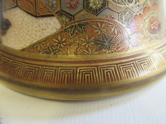 A SATSUMA EARTHENWARE VASE of ovoid form Image