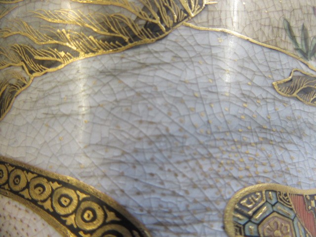 A SATSUMA EARTHENWARE VASE of ovoid form Image