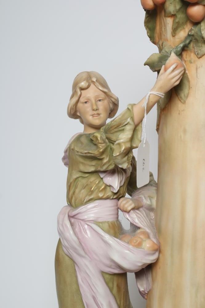 A LARGE ROYAL DUX FIGURAL VASE Image