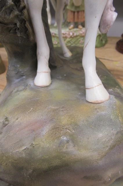 A PAIR OF ROYAL DUX EQUESTRIAN HAWKING FIGURES Image