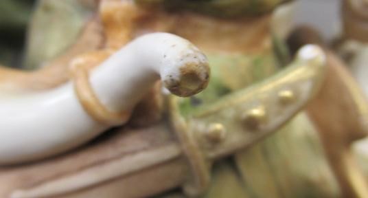 A PAIR OF ROYAL DUX EQUESTRIAN HAWKING FIGURES Image