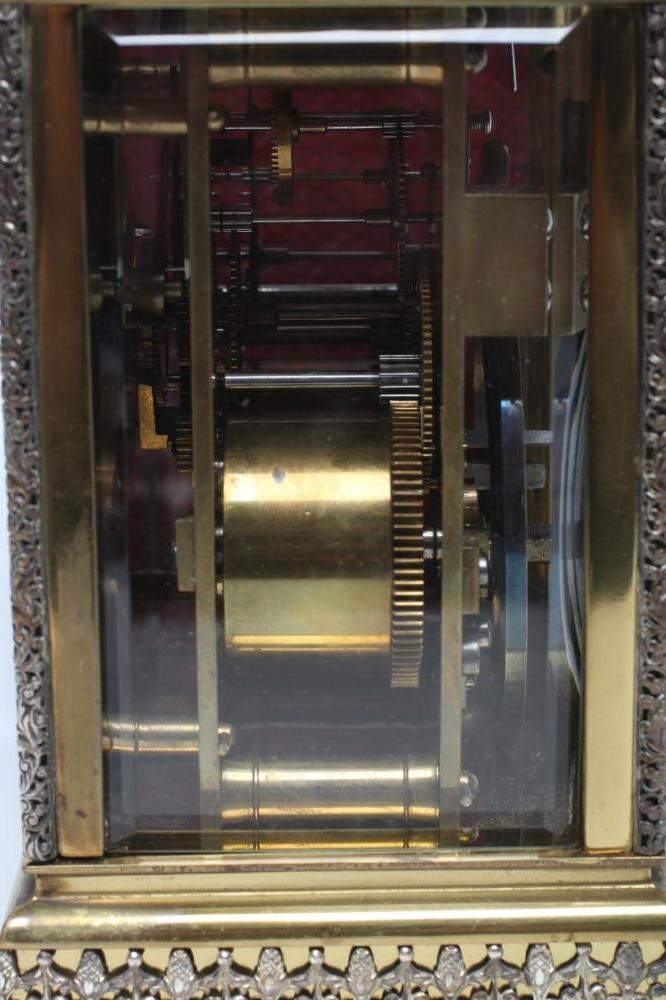 A LACQUERED BRASS CARRIAGE CLOCK Image