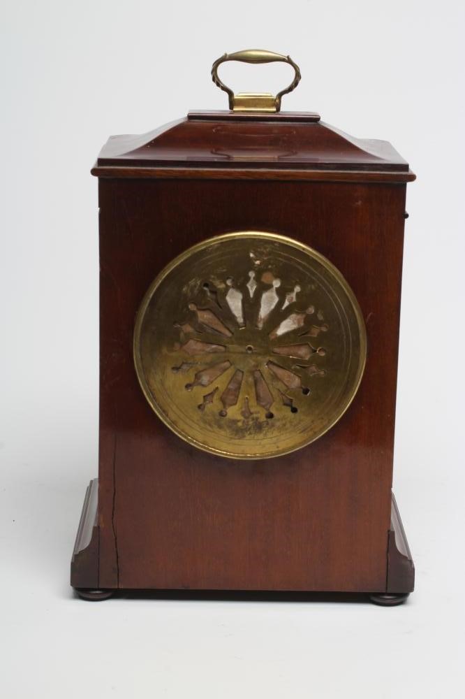 A MAHOGANY CASED TABLE CLOCK Image