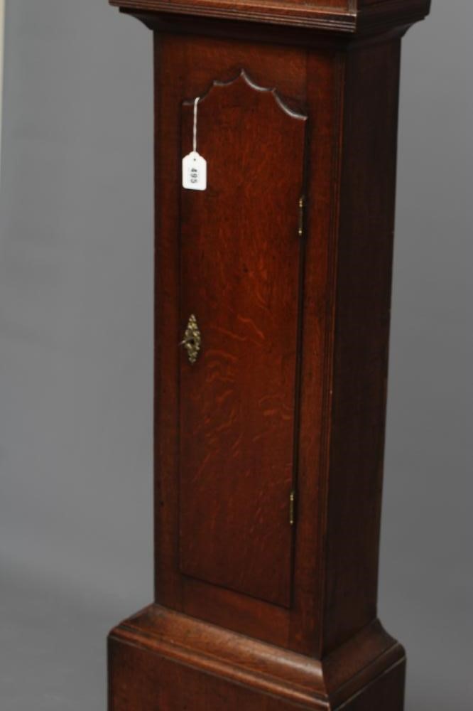 A SMALL OAK LONGCASE CLOCK Image