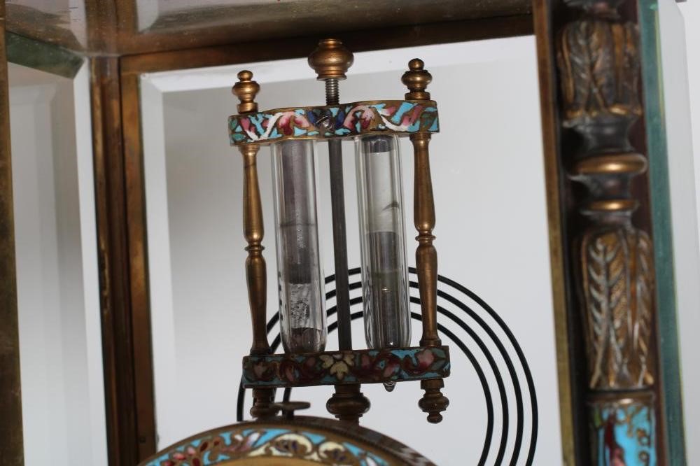 A FRENCH FOUR GLASS MANTEL CLOCK by Marli et Cie Image