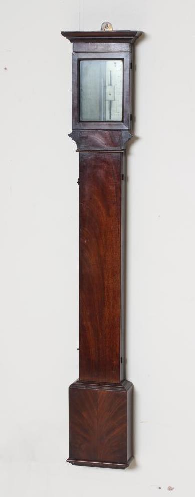 A MAHOGANY CASED STICK BAROMETER signed Mitchell Image