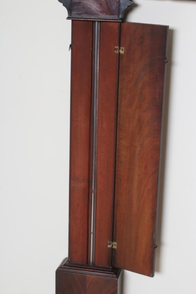 A MAHOGANY CASED STICK BAROMETER signed Mitchell Image