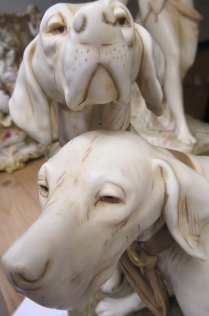 A ROYAL DUX MODEL OF TWO HOUNDS Image