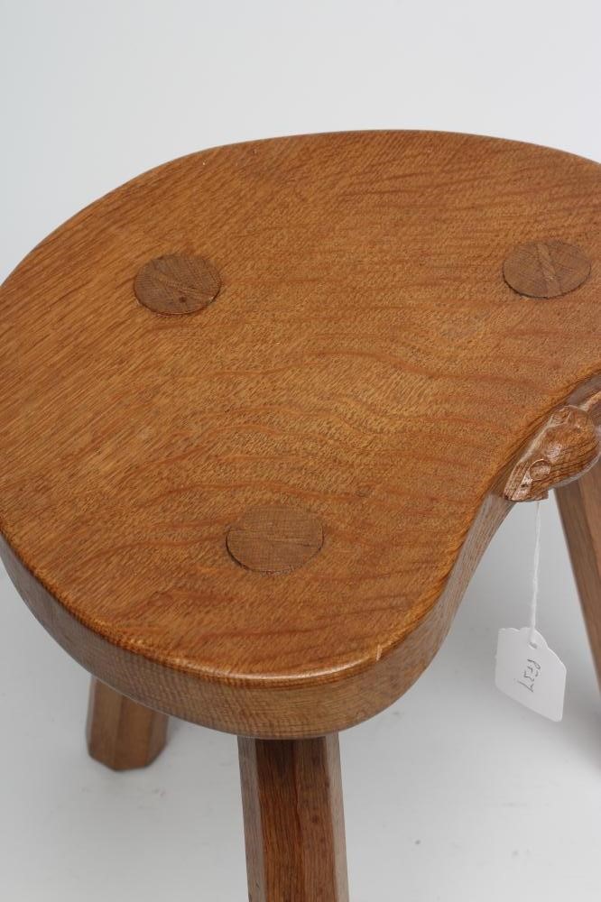 AN ADZED OAK STOOL by Robert Thompson Image