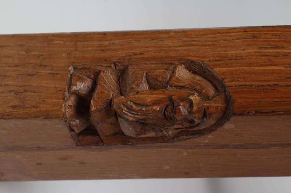 AN ADZED OAK STOOL by Thomas Whitaker of Littlebeck Image