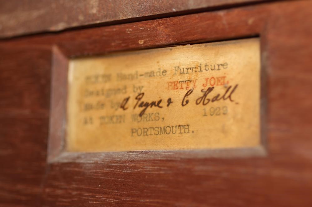 A TOKEN HAND MADE MAHOGANY TRIPLE WARDROBE of inverted breakfront form Image