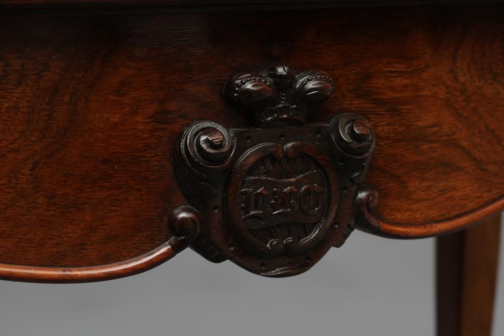 A FRENCH ROSEWOOD FOLDING CARD TABLE Image