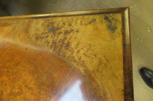 A VICTORIAN BURR WALNUT WORK TABLE of oblong form Image
