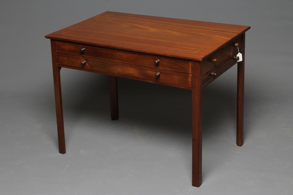 A MAHOGANY LIBRARY TABLE of Georgian design Image