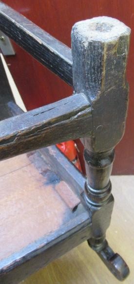 A JOINED OAK ARMCHAIR Image