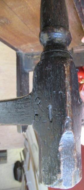 A JOINED OAK ARMCHAIR Image