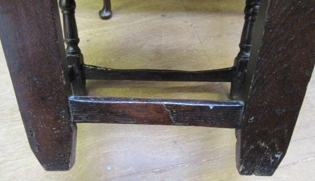 A JOINED OAK ARMCHAIR Image