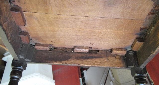 A JOINED OAK ARMCHAIR Image