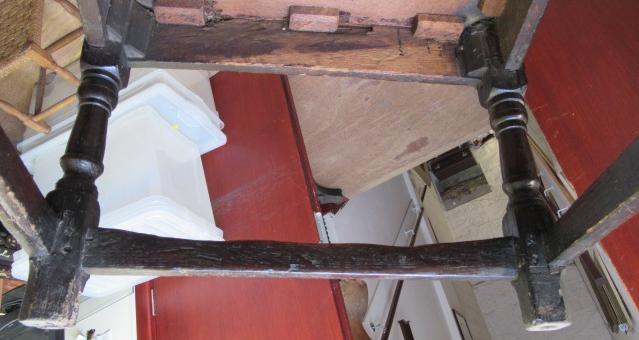 A JOINED OAK ARMCHAIR Image