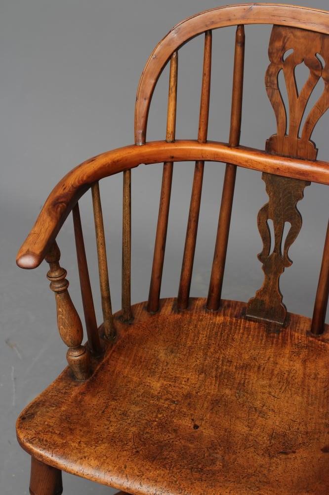 A YEW WINDSOR ARMCHAIR Image