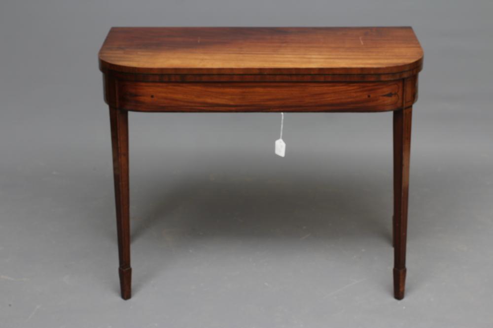 A GEORGIAN MAHOGANY FOLDING CARD TABLE Image