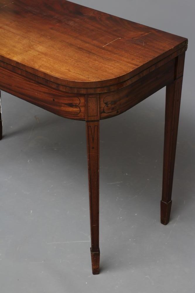 A GEORGIAN MAHOGANY FOLDING CARD TABLE Image