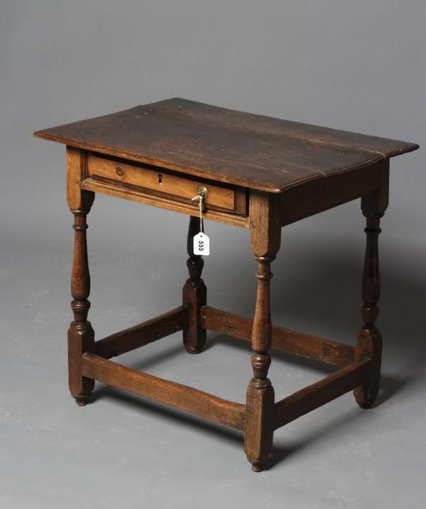 A SMALL JOINED OAK SIDE TABLE Image