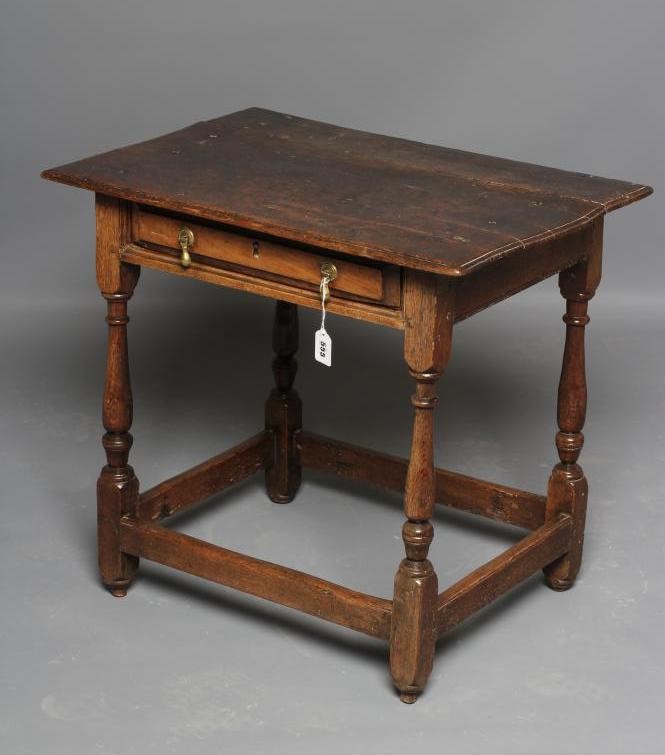 A SMALL JOINED OAK SIDE TABLE Image