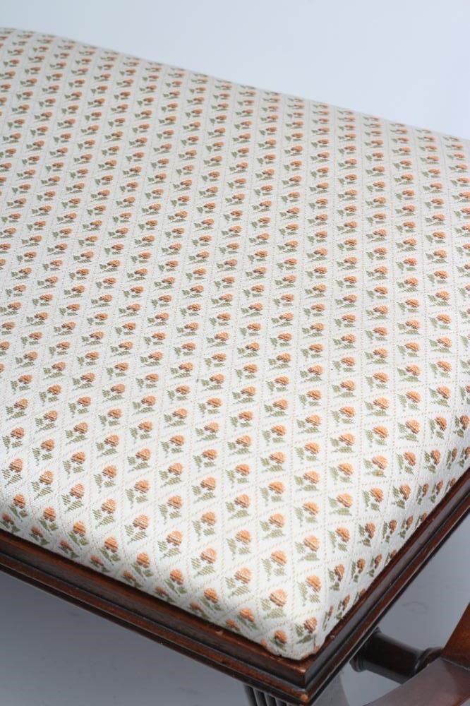 A REGENCY STYLE MAHOGANY X FRAMED STOOL Image