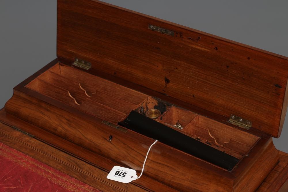 A VICTORIAN WALNUT DAVENPORT Image