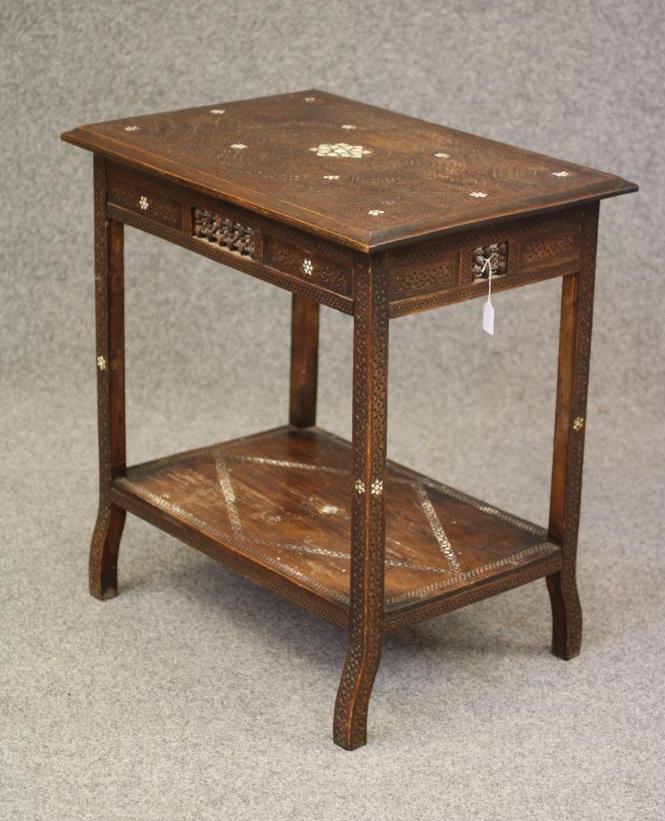 A SYRIAN HARDWOOD TABLE Image