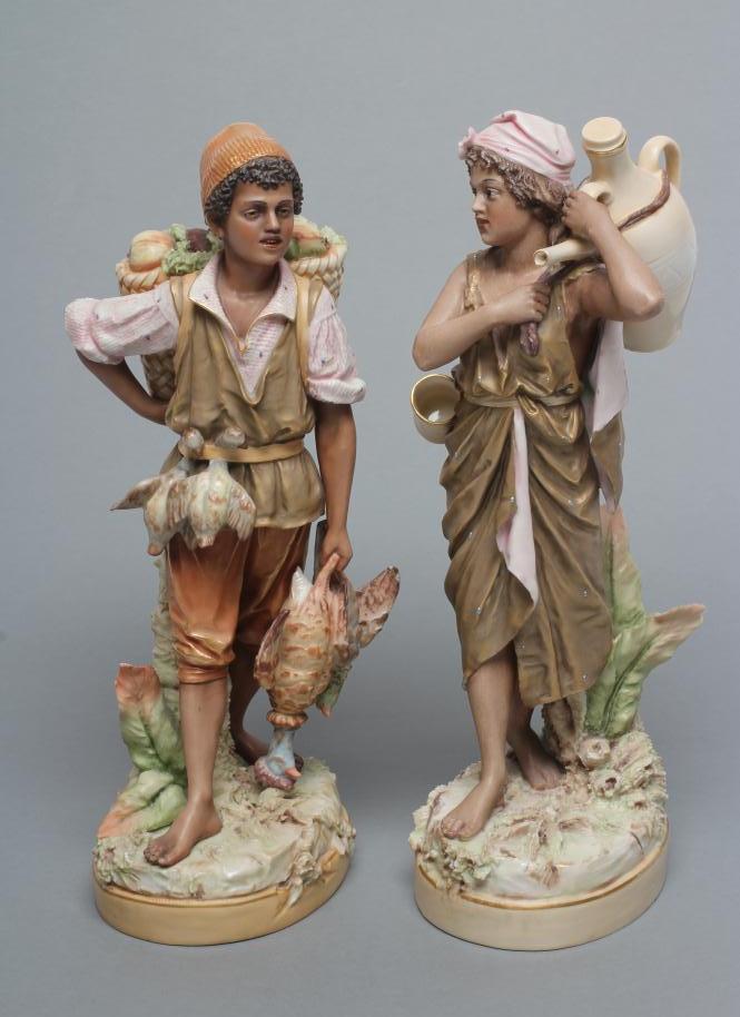 A RARE PAIR OF ROYAL DUX YOUNG ARAB STREET VENDORS Image