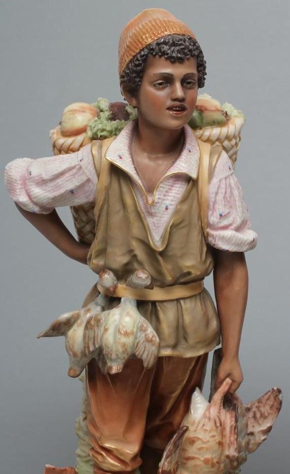 A RARE PAIR OF ROYAL DUX YOUNG ARAB STREET VENDORS Image