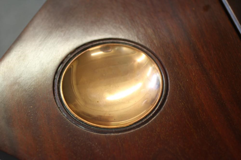 A VICTORIAN MAHOGANY ENVELOPE CARD TABLE Image