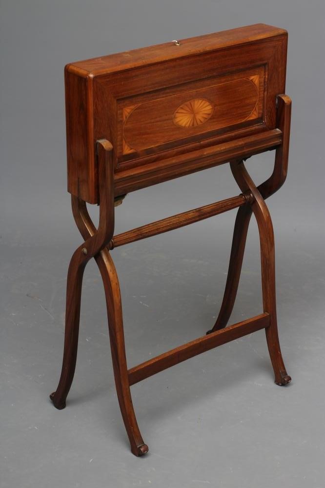 A MAHOGANY CAMPAIGN DESK Image