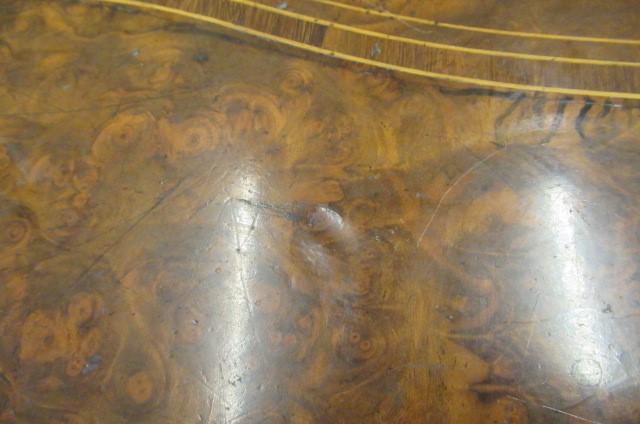 A VICTORIAN LOUIS XV STYLE BIRDS EYE MAPLE BUREAU PLAT with marquetry foliate sprays Image