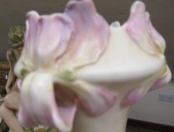 A PAIR OF ROYAL DUX FIGURAL VASES Image