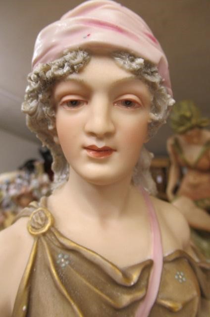 A PAIR OF ROYAL DUX STYLE FIGURES Image