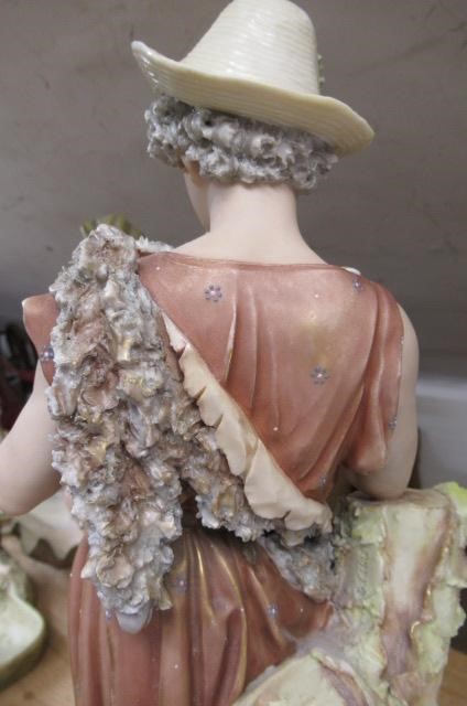 A PAIR OF ROYAL DUX STYLE FIGURES Image